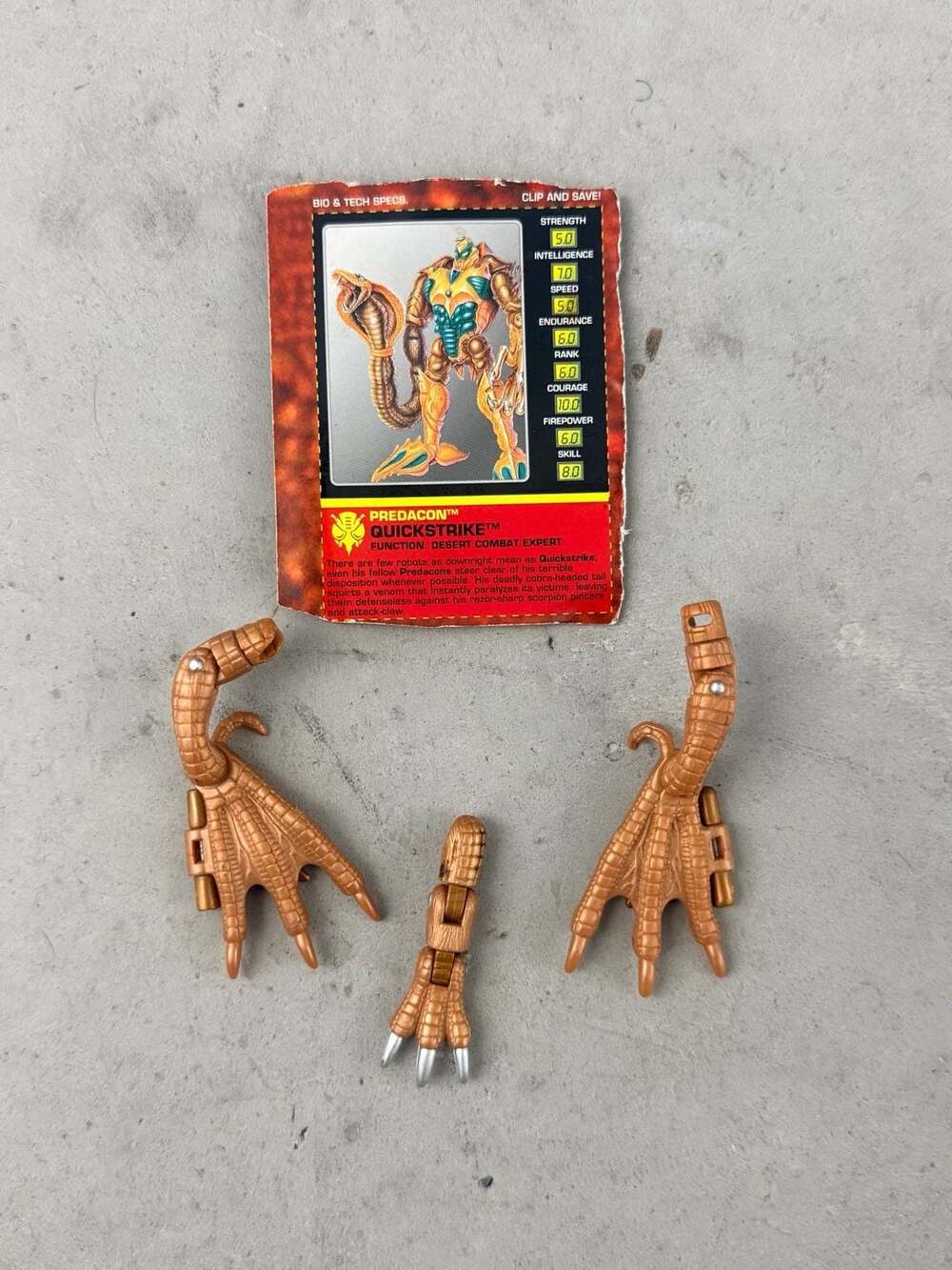 Transformers Beast Wars Fuzor Quickstrike Replacement Parts Arms & Legs